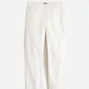 J. Crew bx764 Seaside cargo pant in linen-TENCEL™ lyocell blend White NWt 12P